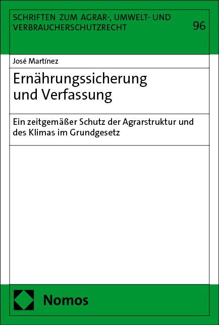 Produktbild: Ern&auml;hrungssicherung und Verfassung