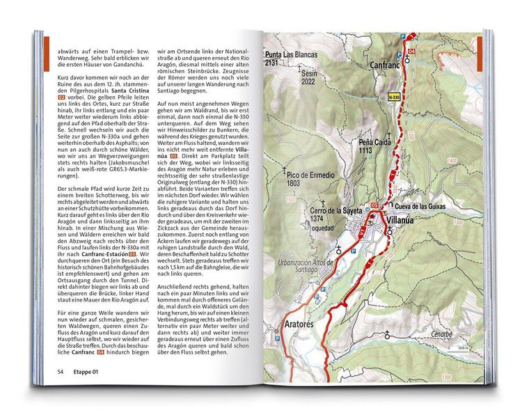 Produktbild: KOMPASS Wanderf&uuml;hrer Jakobsweg Spanien, Camino Franc&eacute;s. Von den Pyren&auml;en nach Santiago de Compostela und Fisterra, 46 Etappen mit Extra-Tourenkarte
