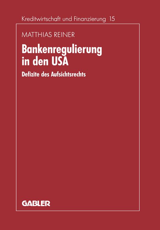 Produktbild: Bankenregulierung in den USA