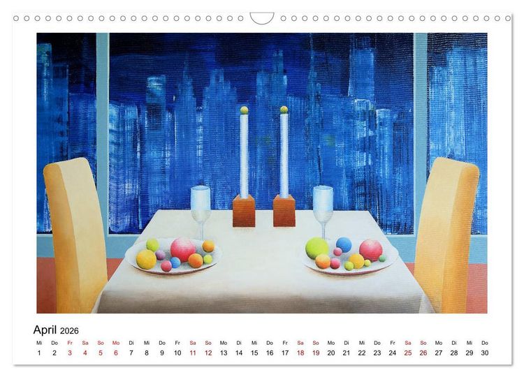 Produktbild: New Yorker Stadtansichten in abstrakter Malerei (Wandkalender 2026 DIN A3 quer), CALVENDO Monatskalender