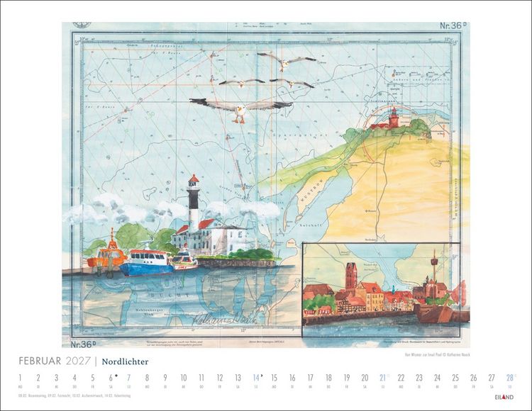 Produktbild: Nordlichter - See(h)karten Kalender 2027