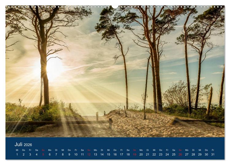 Produktbild: Ostseezauber (hochwertiger Premium Wandkalender 2026 DIN A2 quer), Kunstdruck in Hochglanz