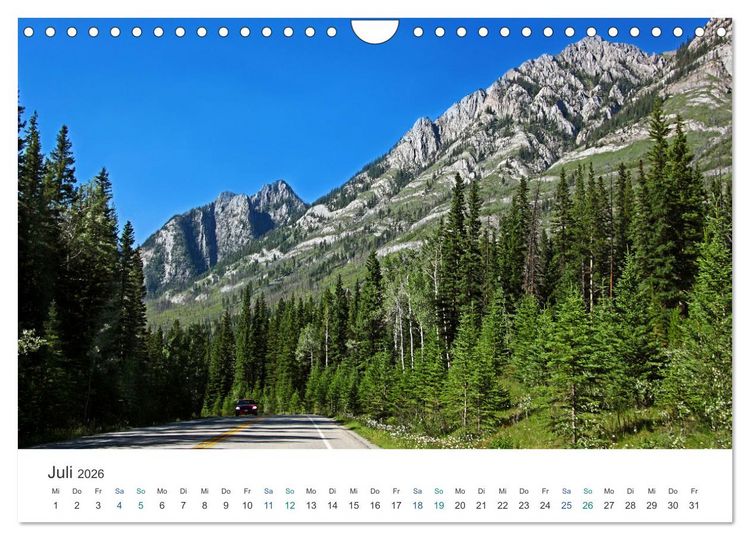 Produktbild: Reise durch Alberta und British Columbia (Wandkalender 2026 DIN A4 quer), CALVENDO Monatskalender