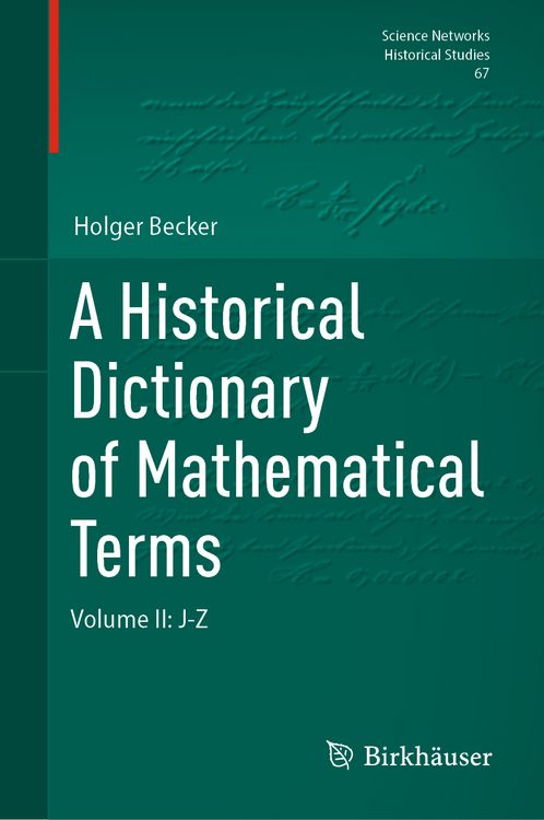 Produktbild: A Historical Dictionary of Mathematical Terms