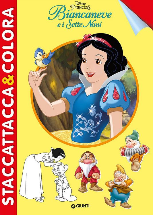Produktbild: Biancaneve e i sette nani. Staccattacca&colora. Con adesivi