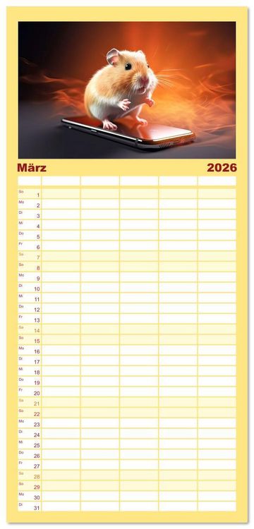 Produktbild: Familienplaner 2026 - Endlich erfolgreich geschieden mit 5 Spalten (Wandkalender, 21 x 45 cm) CALVENDO