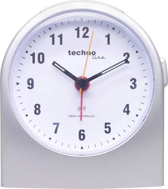 Produktbild: Techno Line WT 753 Funk Wecker Silber Alarmzeiten 1 Fluoreszierend Zeiger 1 Timerzeit