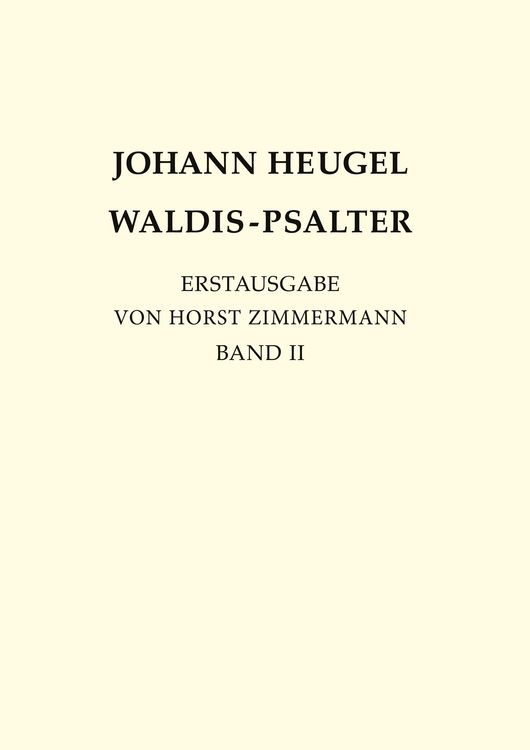 Produktbild: Johann Heugel: Waldis-Psalter