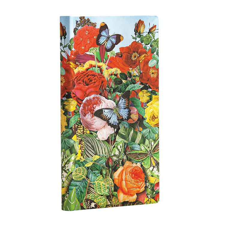 Produktbild: Hardcover Notizbuch Schmetterlingsgarten, Schlank, Liniert