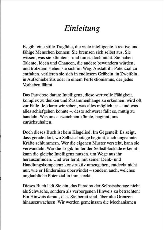 Produktbild: Warum Intelligente Menschen sich Selbst Sabotieren