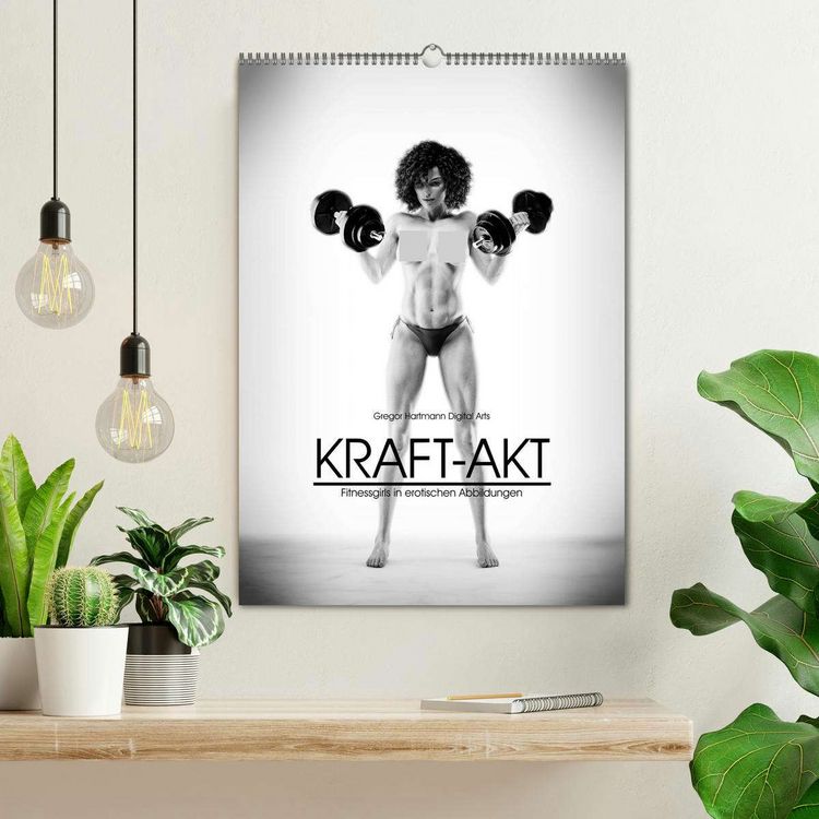 Produktbild: Kraft-Akt - Fitnessgirls in erotischen Abbildungen (Wandkalender 2026 DIN A2 hoch), CALVENDO Monatskalender