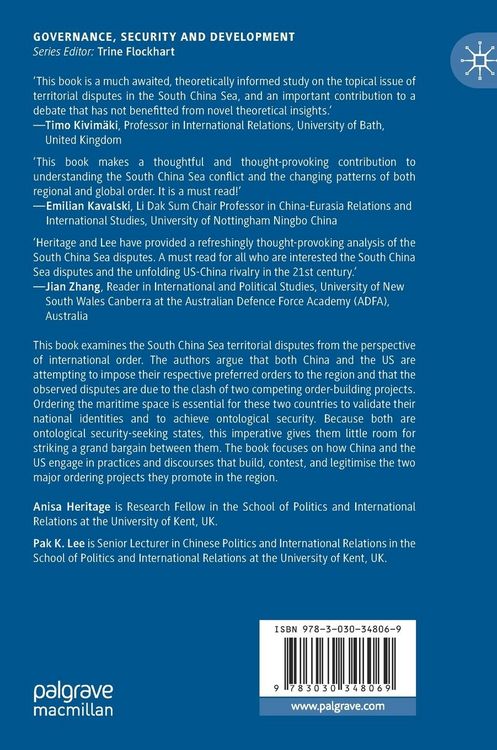 Produktbild: Order, Contestation and Ontological Security-Seeking in the South China Sea