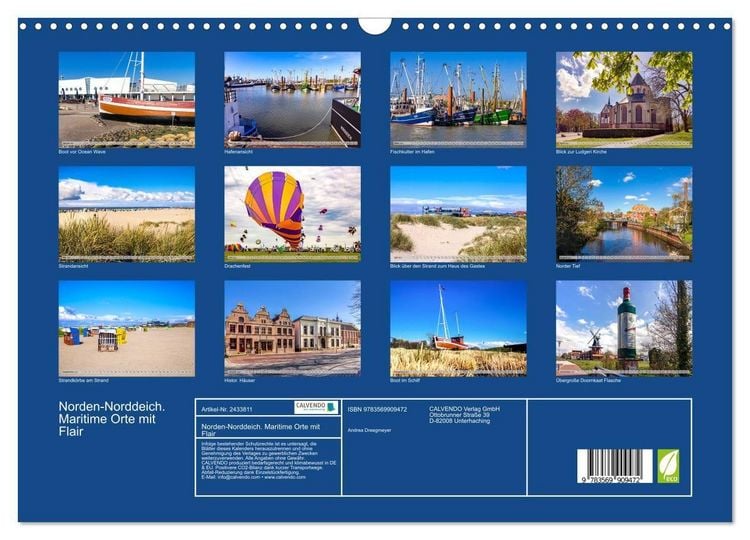 Produktbild: Norden-Norddeich. Maritime Orte mit Flair (Wandkalender 2027 DIN A3 quer), CALVENDO Monatskalender