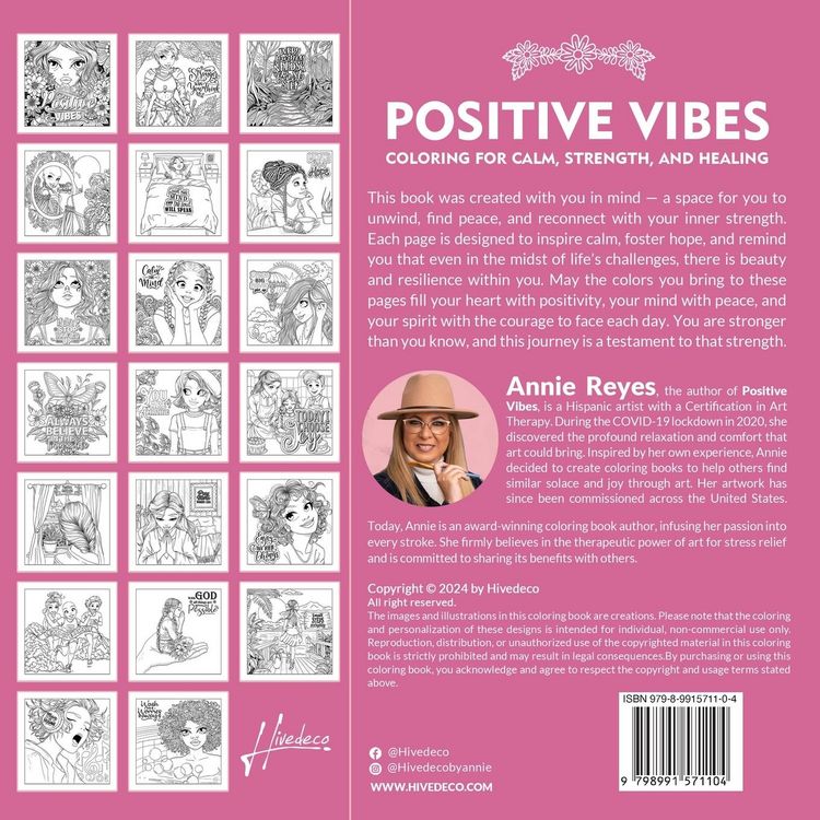 Produktbild: Positive Vibes. Coloring for Calm, Strength, and Healing