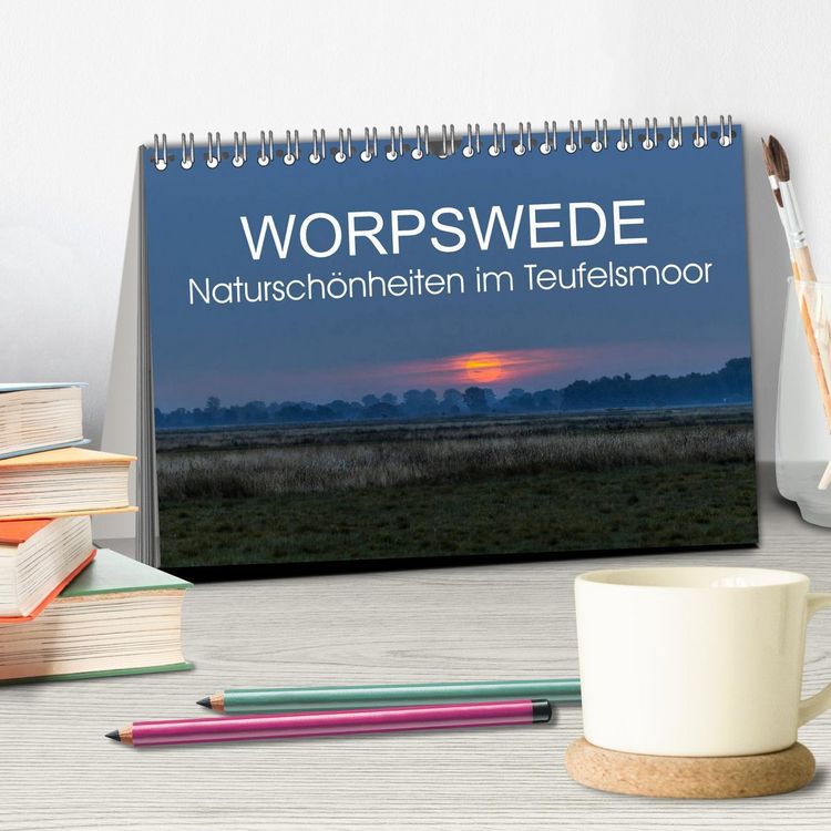 Produktbild: Worpswede - Natursch&ouml;nheiten im Teufelsmoor (Tischkalender 2026 DIN A5 quer), CALVENDO Monatskalender