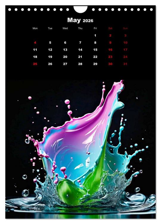 Produktbild: The symphony of drops (Wall Calendar 2026 DIN A4 portrait), CALVENDO 12 Month Wall Calendar