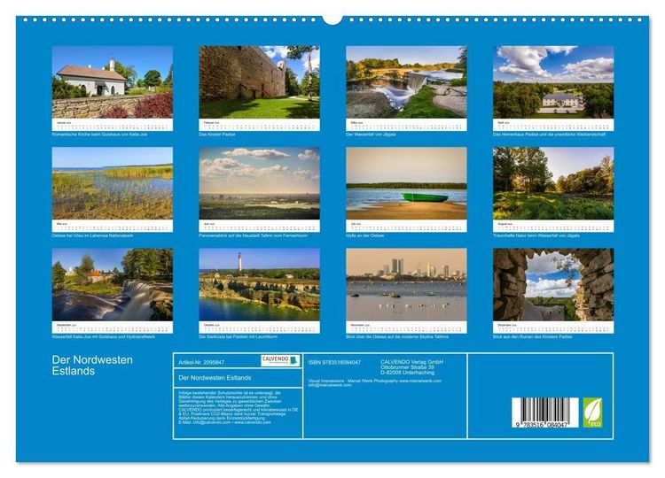 Produktbild: Der Nordwesten Estlands (hochwertiger Premium Wandkalender 2026 DIN A2 quer), Kunstdruck in Hochglanz