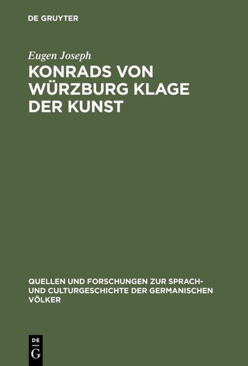 Produktbild: Konrads von W&uuml;rzburg Klage der Kunst