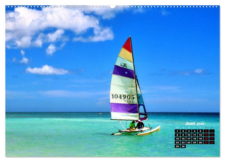 Produktbild: Katamarane an Traumstr&auml;nden - Hobie Cats in Cuba (Wandkalender 2026 DIN A2 quer), CALVENDO Monatskalender