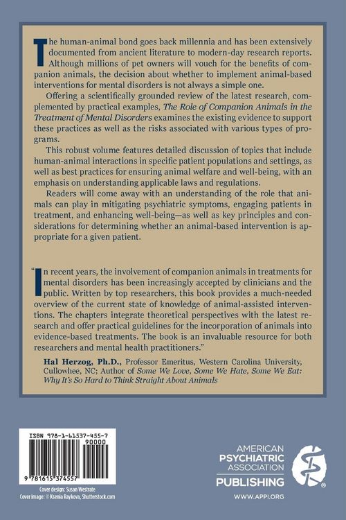 Produktbild: The Role of Companion Animals in the Treatment of Mental Disorders