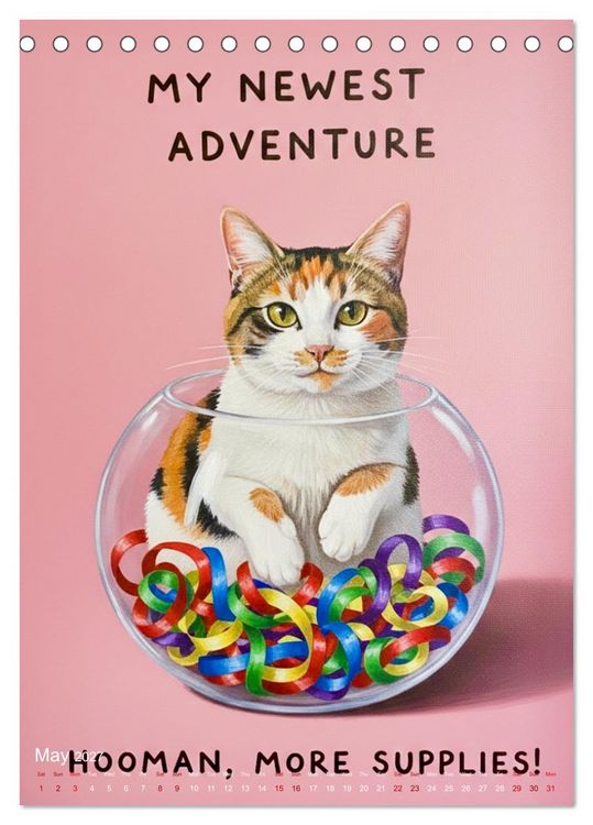 Produktbild: CATitude A YEAR OF CAT LIFE (Desk Calendar 2027 DIN A5 portrait), CALVENDO 12 Month DeskCalendar