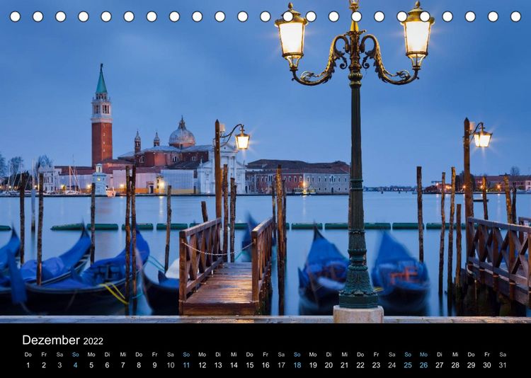 Produktbild: Venedig bei Nacht 2022 (Tischkalender 2022 DIN A5 quer)