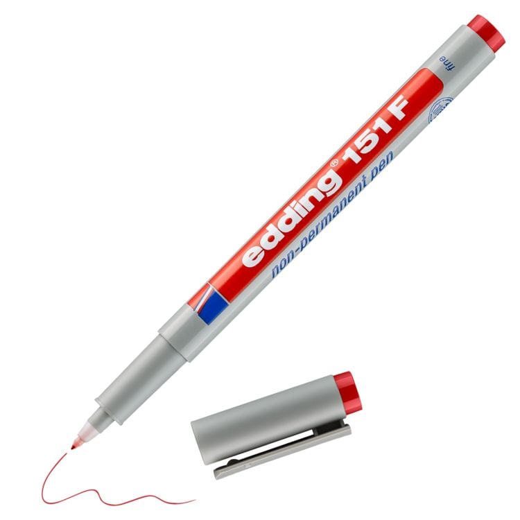Produktbild: edding 151 F Non-permanenter Folienschreiber rot