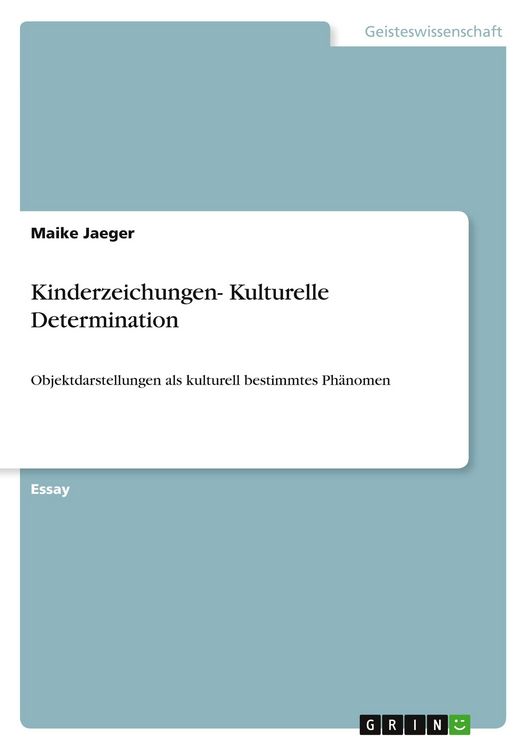 Produktbild: Kinderzeichungen- Kulturelle Determination
