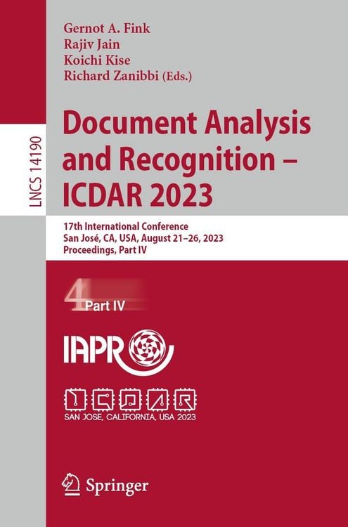 Produktbild: Document Analysis and Recognition - ICDAR 2023