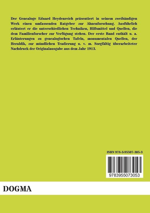 Produktbild: Handbuch der praktischen Genealogie