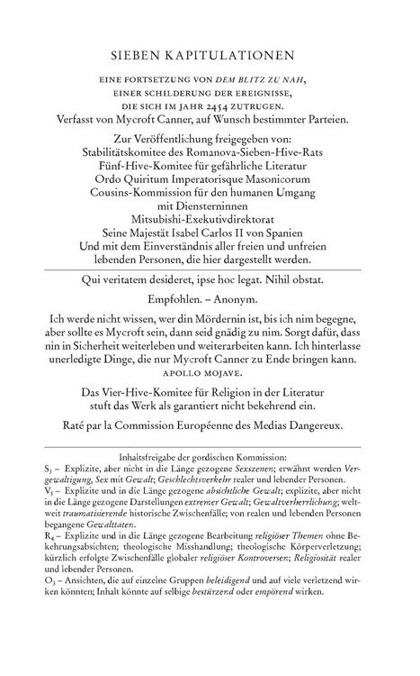 Produktbild: Sieben Kapitulationen