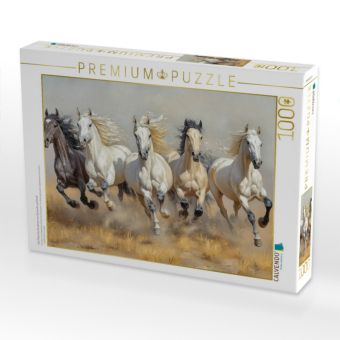 Produktbild: CALVENDO Puzzle Das Pferd als Ausdruck von Dynamik und Kraft | 1000 Teile Lege-Gr&ouml;&szlig;e 64x48cm Foto-Puzzle f&uuml;r gl&uuml;ckliche Stunden