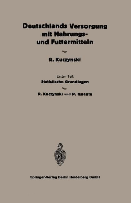 Produktbild: Statistische Grundlagen zu Deutschlands Versorgung mit Nahrungs- und Futtermitteln