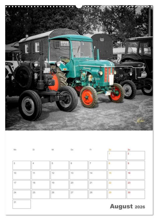 Produktbild: Oldtimer - Trecker Liebe (Wandkalender 2026 DIN A2 hoch), CALVENDO Monatskalender