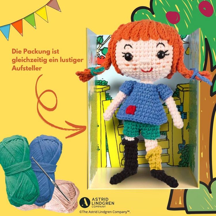 Produktbild: Pippi Langstrumpf - Das offizielle H&auml;kelset zum 80. Geburtstag