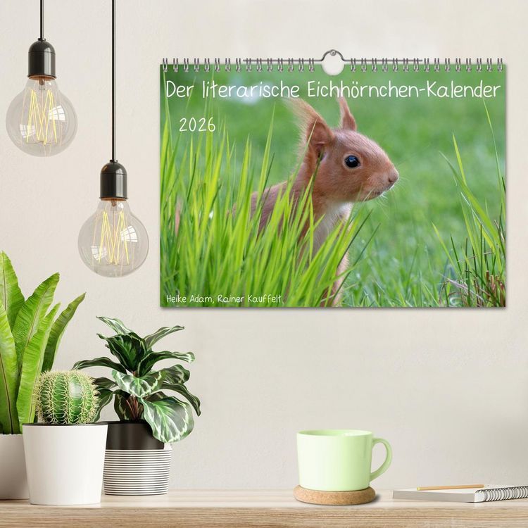 Produktbild: Der literarische Eichh&ouml;rnchen-Kalender (Wandkalender 2026 DIN A4 quer), CALVENDO Monatskalender