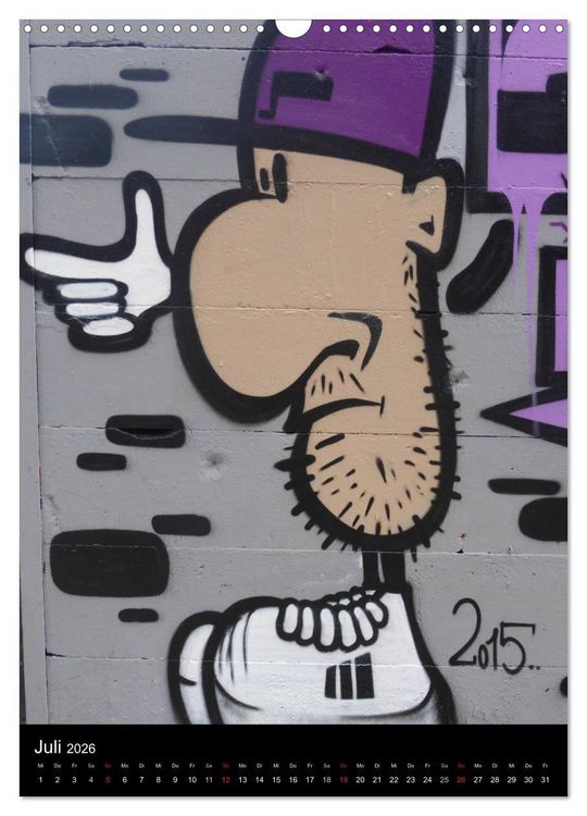 Produktbild: KA- GRAFFITI (Wandkalender 2026 DIN A3 hoch), CALVENDO Monatskalender