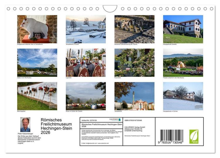 Produktbild: R&ouml;misches Freilichtmuseum Hechingen-Stein 2026 (Wandkalender 2026 DIN A4 quer), CALVENDO Monatskalender