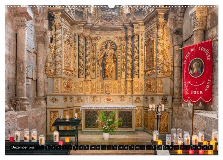 Produktbild: Conques ist eine wichtige Station am franz&ouml;sischen Jakobsweg (Wandkalender 2026 DIN A2 quer), CALVENDO Monatskalender