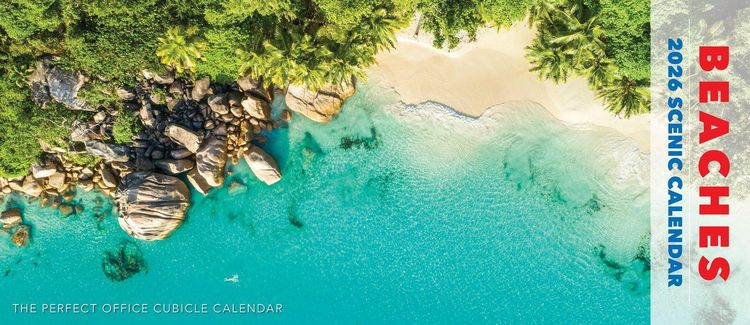 Produktbild: Beaches 2026 Panoramic 15 X 6.5 Wall Calendar
