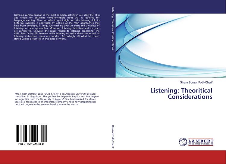 Produktbild: Listening: Theoritical Considerations