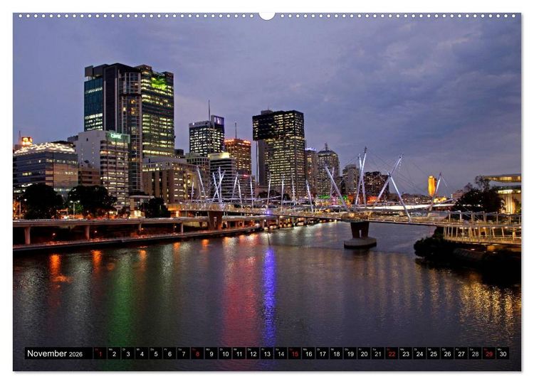 Produktbild: Brisbane (Wandkalender 2026 DIN A2 quer), CALVENDO Monatskalender