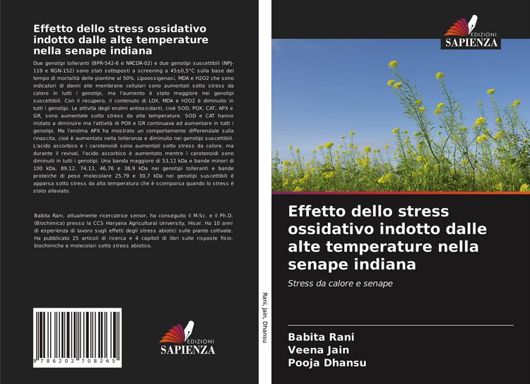 Produktbild: Effetto dello stress ossidativo indotto dalle alte temperature nella senape indiana
