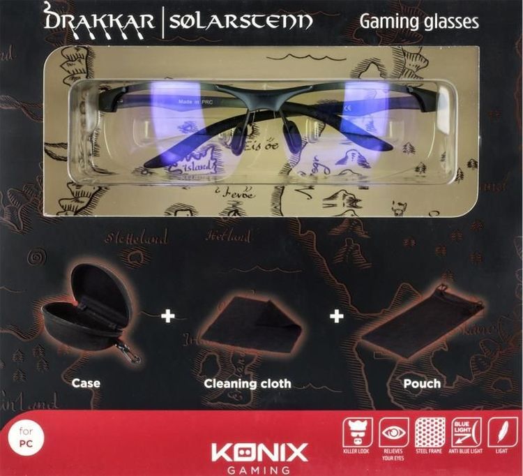 PS4 Drakkar Solarstenn Gaming Glasses Gaming Brille KONIX fur PlayStation 4 kaufen