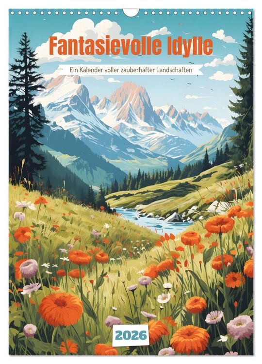 Produktbild: Fantasievolle Idylle (Wandkalender 2026 DIN A3 hoch), CALVENDO Monatskalender