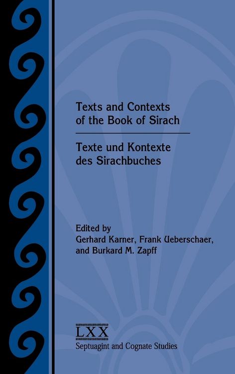 Produktbild: Texts and Contexts of the Book of Sirach / Texte und Kontexte des Sirachbuches
