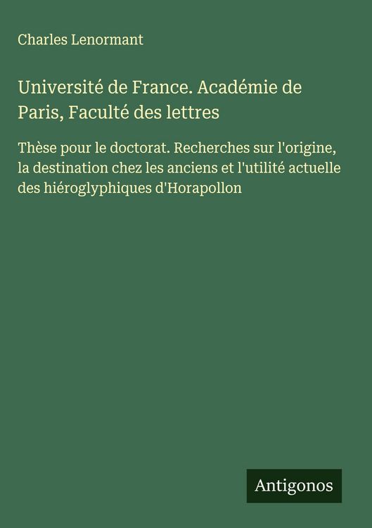 Produktbild: Universit&eacute; de France. Acad&eacute;mie de Paris, Facult&eacute; des lettres