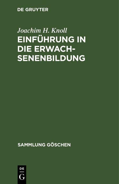 Produktbild: Einf&uuml;hrung in die Erwachsenenbildung