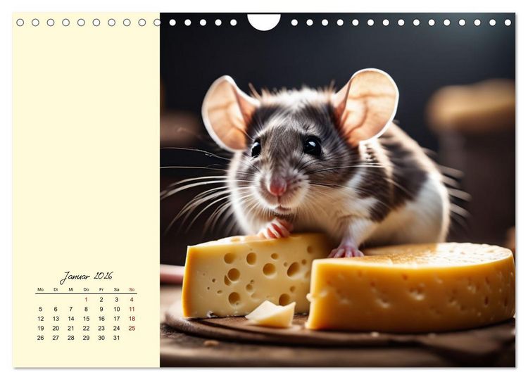 Produktbild: Goldige M&auml;use im Gr&uuml;nen (Wandkalender 2026 DIN A4 quer), CALVENDO Monatskalender