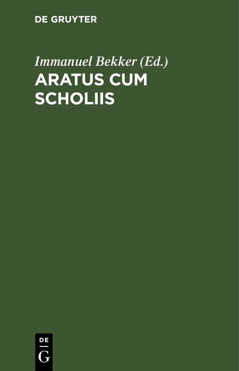 Produktbild: Aratus cum scholiis